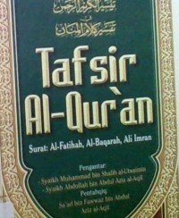 TAFSIR AL-QUR'AN ALFATIHA,ALBAQARAH,ALI IMRAN