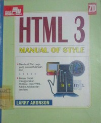 Image of HTML 3 MANUAL OF STYLE